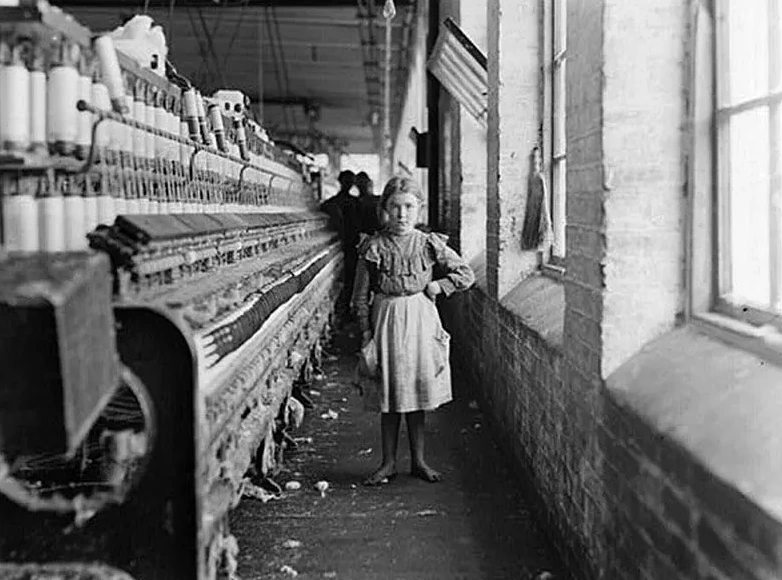 Child worker in a mill