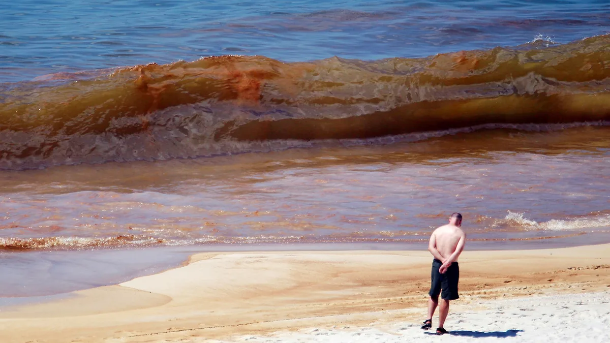 AI-generated image of Orange Beach Alabama during the 2010 oil spill