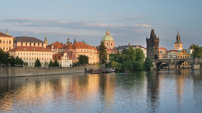 The Four Seasons Hotel Prague exterior along the Vltava River