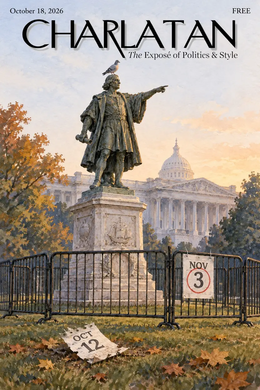 Charlatan Magazine Columbus Day 2026 cover