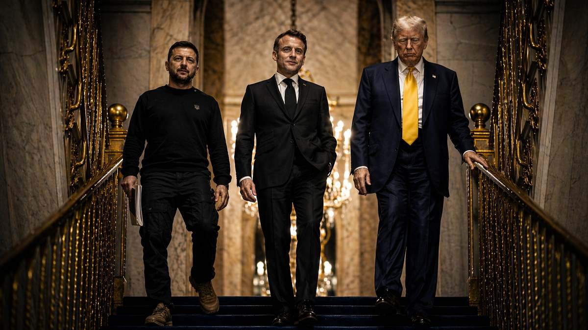 Trump, Macron and Zelensky met in Paris in December