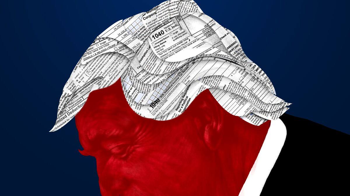 AI abstract illustration of Donald Trump