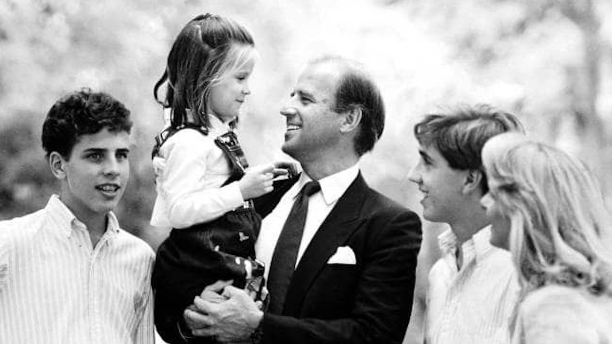 AI illustration of the Biden family circa 1983